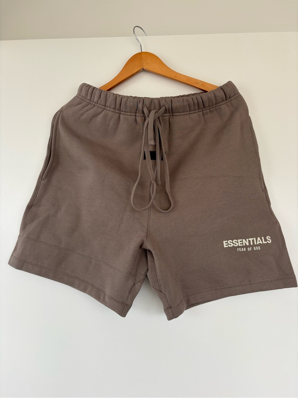 Fear of God Essentials Men's Brown Cotton Drawstring Shorts